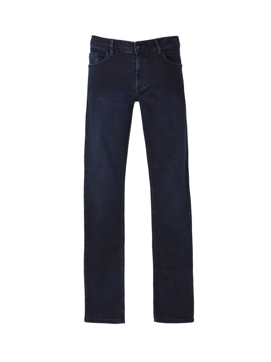 Lacivert Slim Fit Denim Pamuk Karışımlı Pantolon - 1