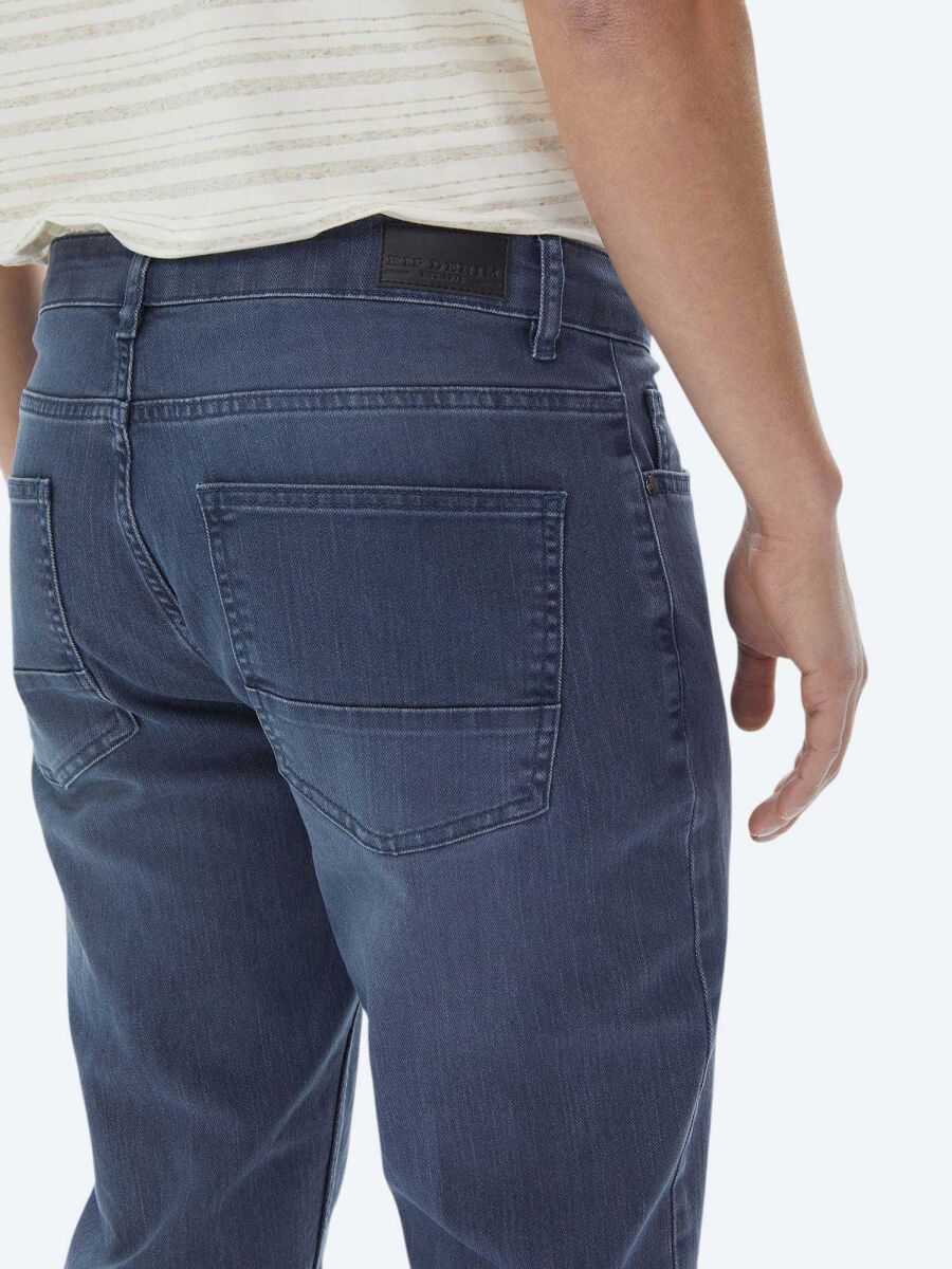 Lacivert Slim Fit Denim Pamuk Karışımlı Pantolon - 5