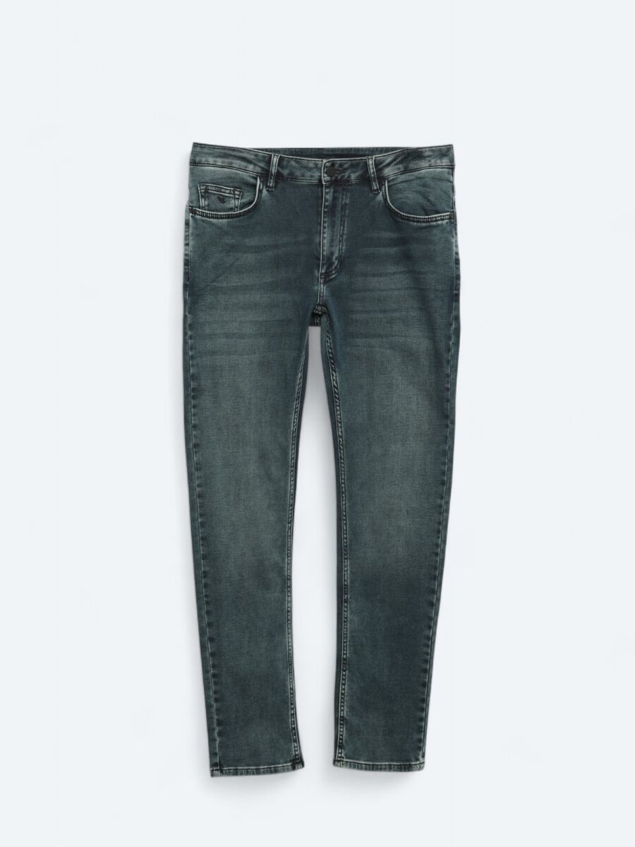 Lacivert Slim Fit Denim Pamuk Karışımlı Pantolon - 5