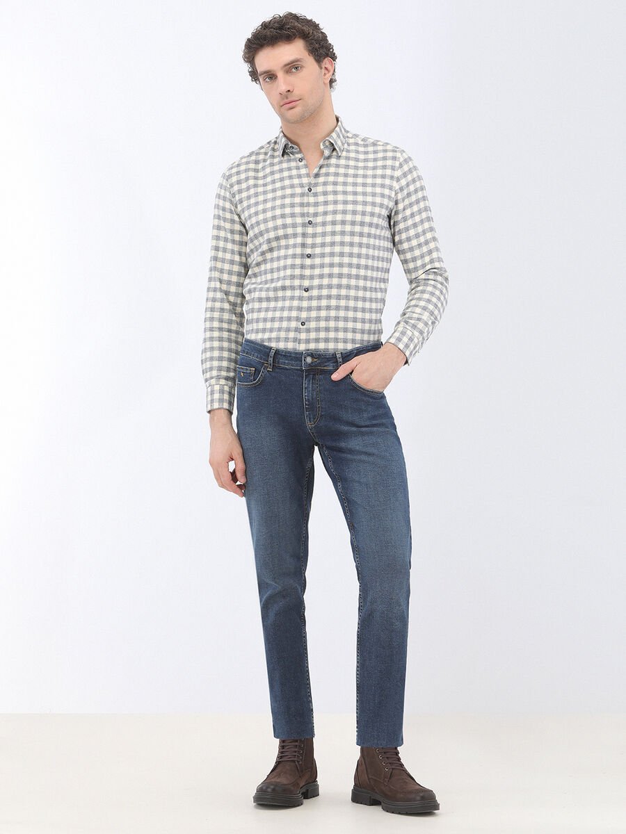 Lacivert Slim Fit Denim Pantolon - 2