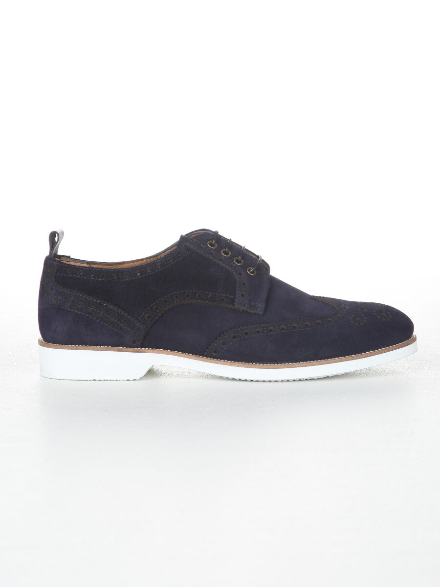 Lacivert Süet Casual Ayakkabı - 1