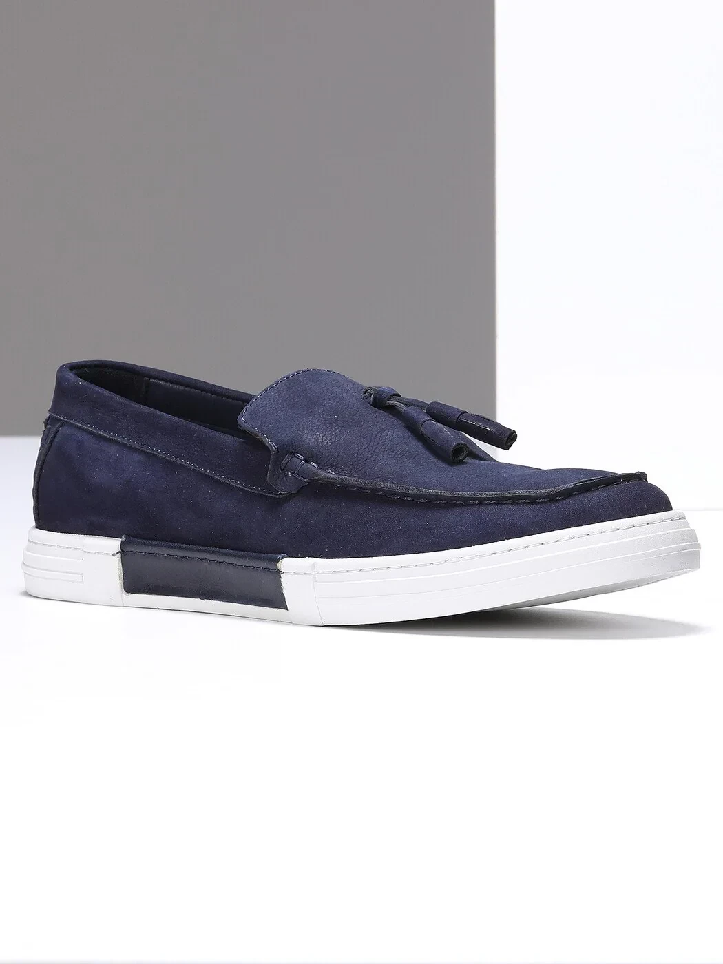 Lacivert Süet Casual Loafer - 1