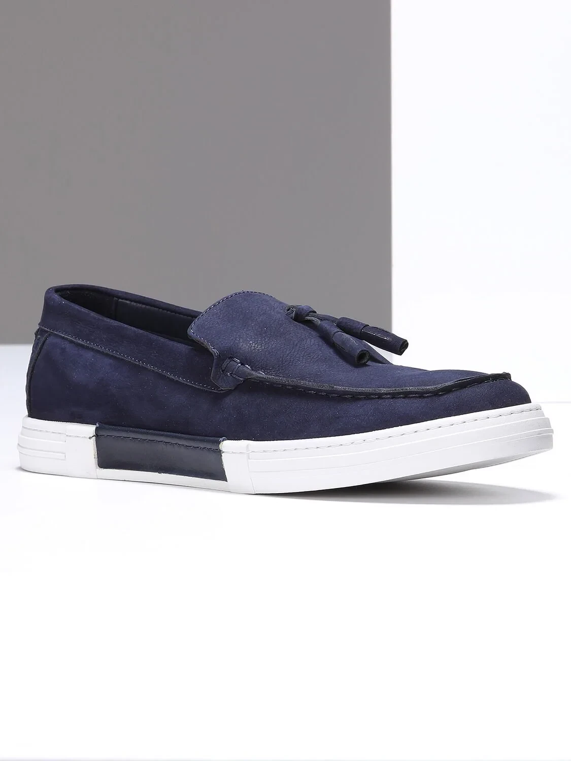 Lacivert Süet Casual Loafer - 1