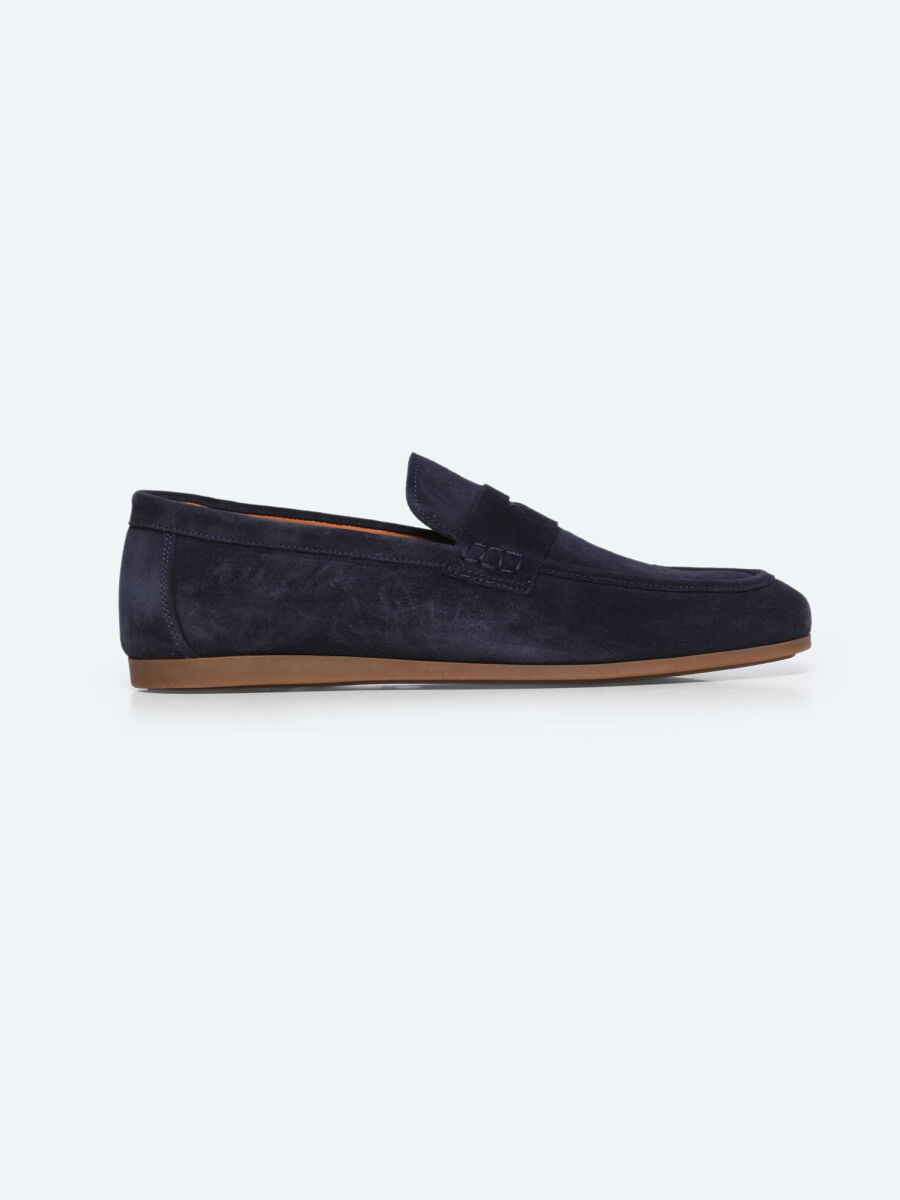 Lacivert Süet Smart Casual Loafer - 1