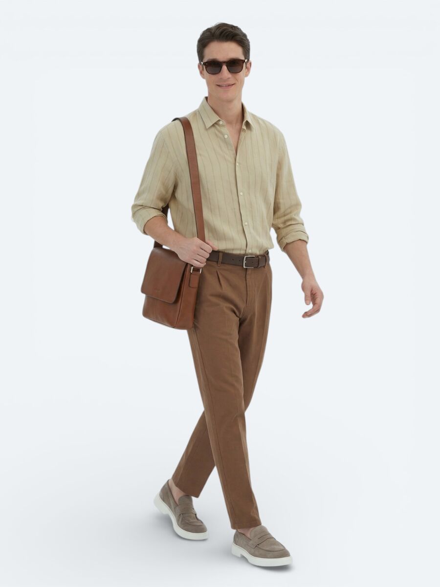 Lemon Mold Oversize Fit Long Weaving Casual Shirt - 2