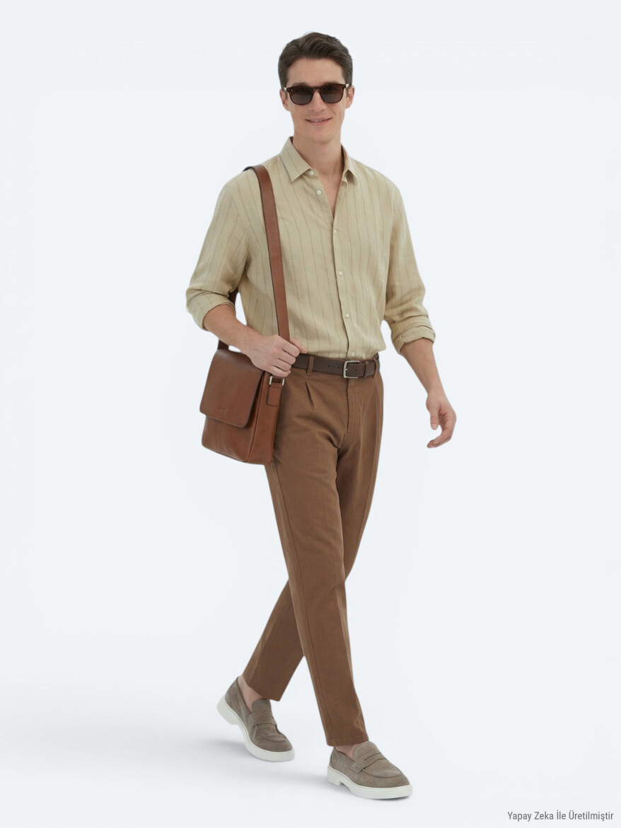 Lemon Mold Oversize Fit Long Weaving Casual Shirt - KİP