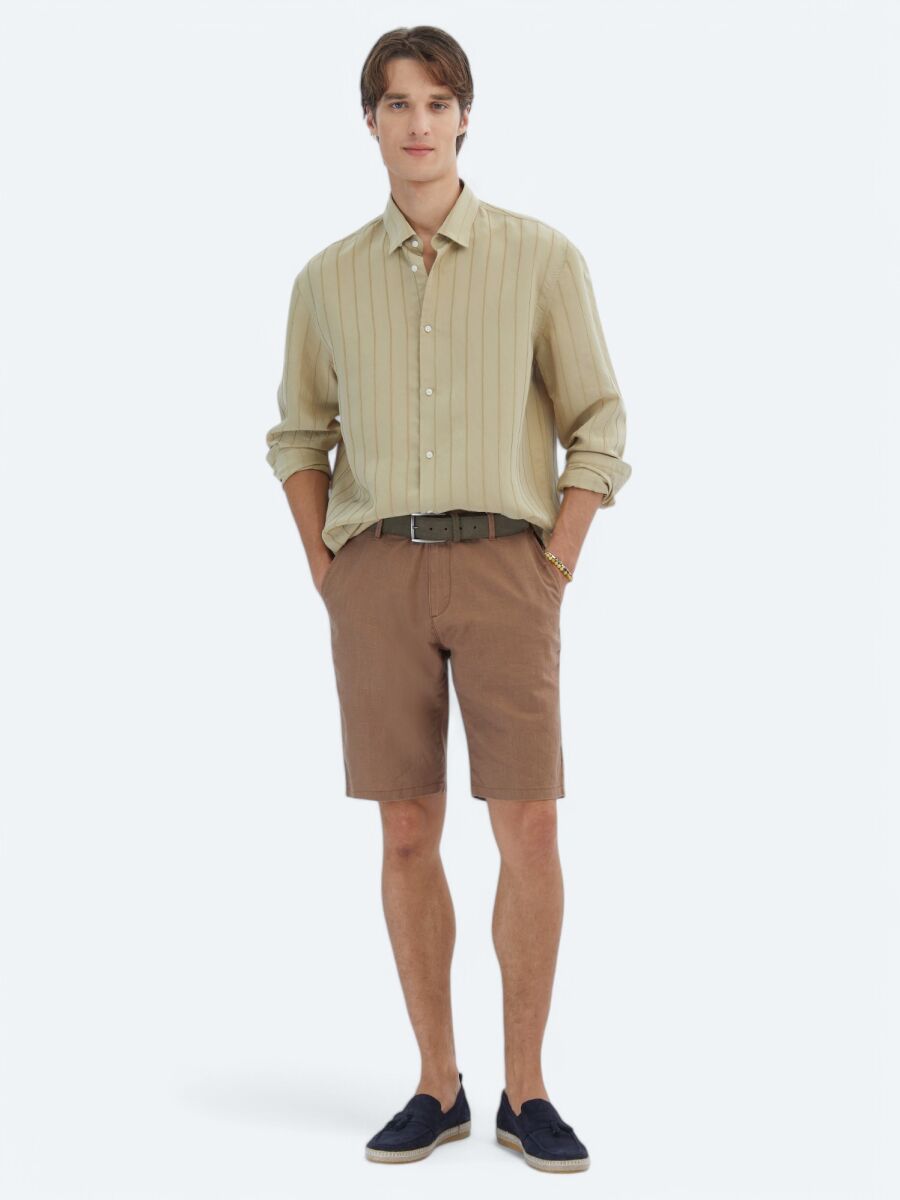 Lemon Mold Oversize Fit Weaving Casual Shirt - 2