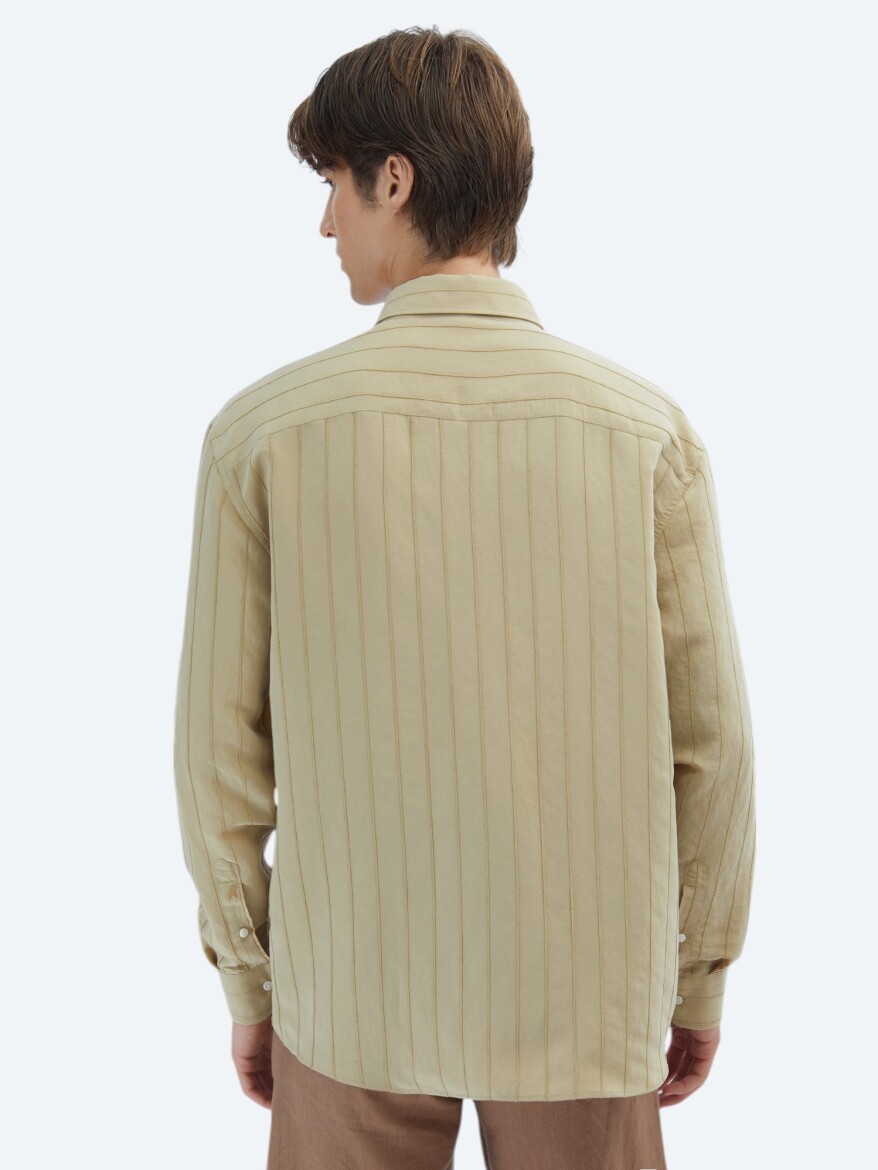 Lemon Mold Oversize Fit Weaving Casual Shirt - 7