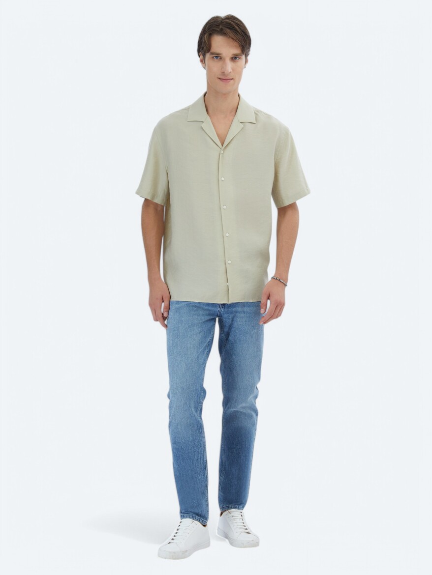 Lemon Mold Plain Oversize Fit Weaving Casual Shirt - 2