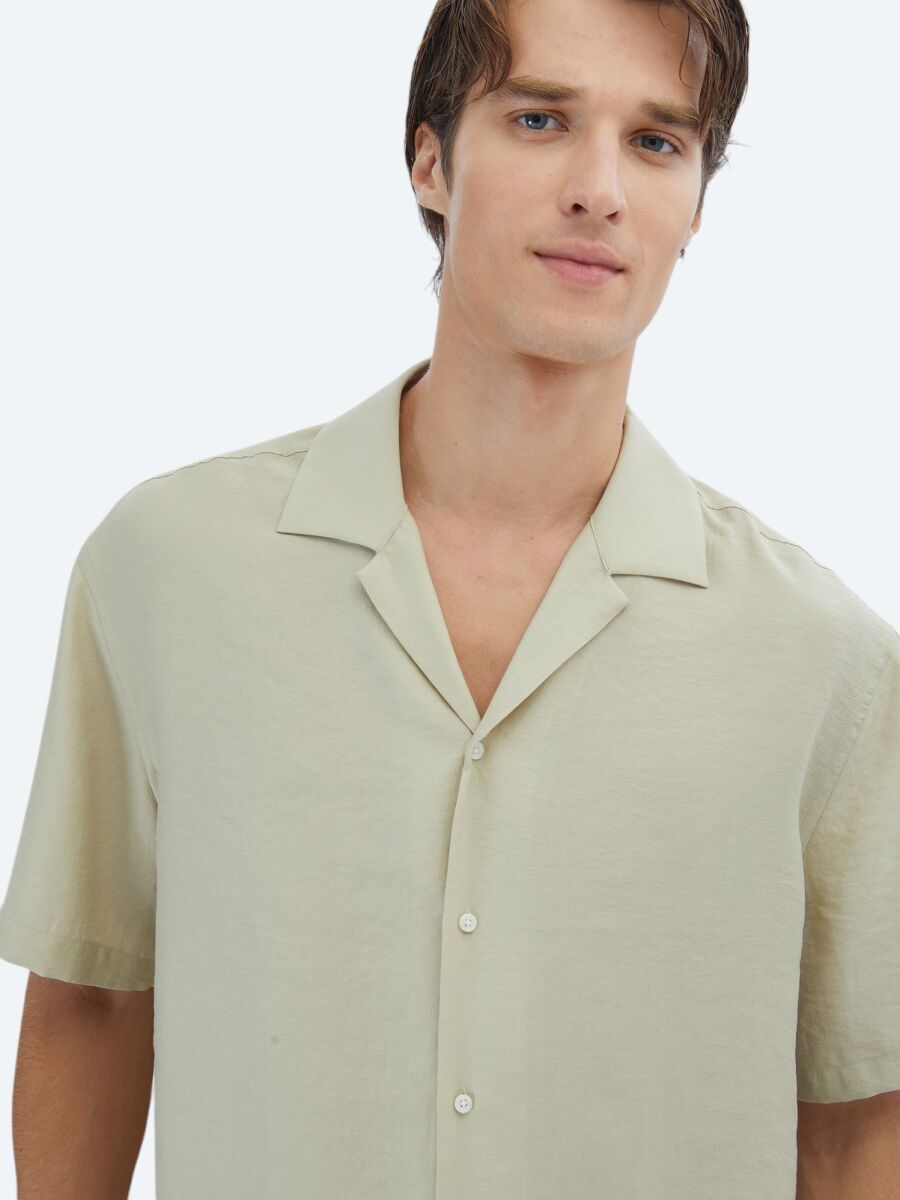 Lemon Mold Plain Oversize Fit Weaving Casual Shirt - 3