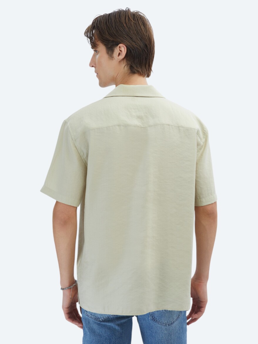 Lemon Mold Plain Oversize Fit Weaving Casual Shirt - 6
