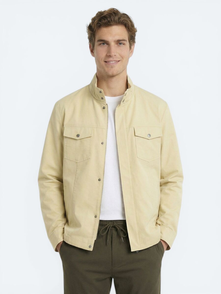 Lemon Mold Plain Regular Fit Lightweight Jacket - 1