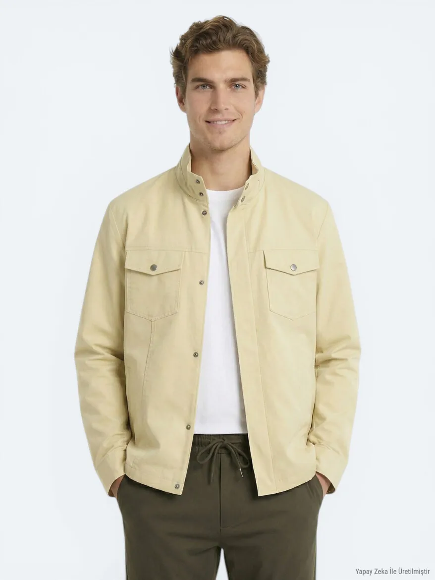 Lemon Mold Plain Regular Fit Lightweight Jacket - KİP