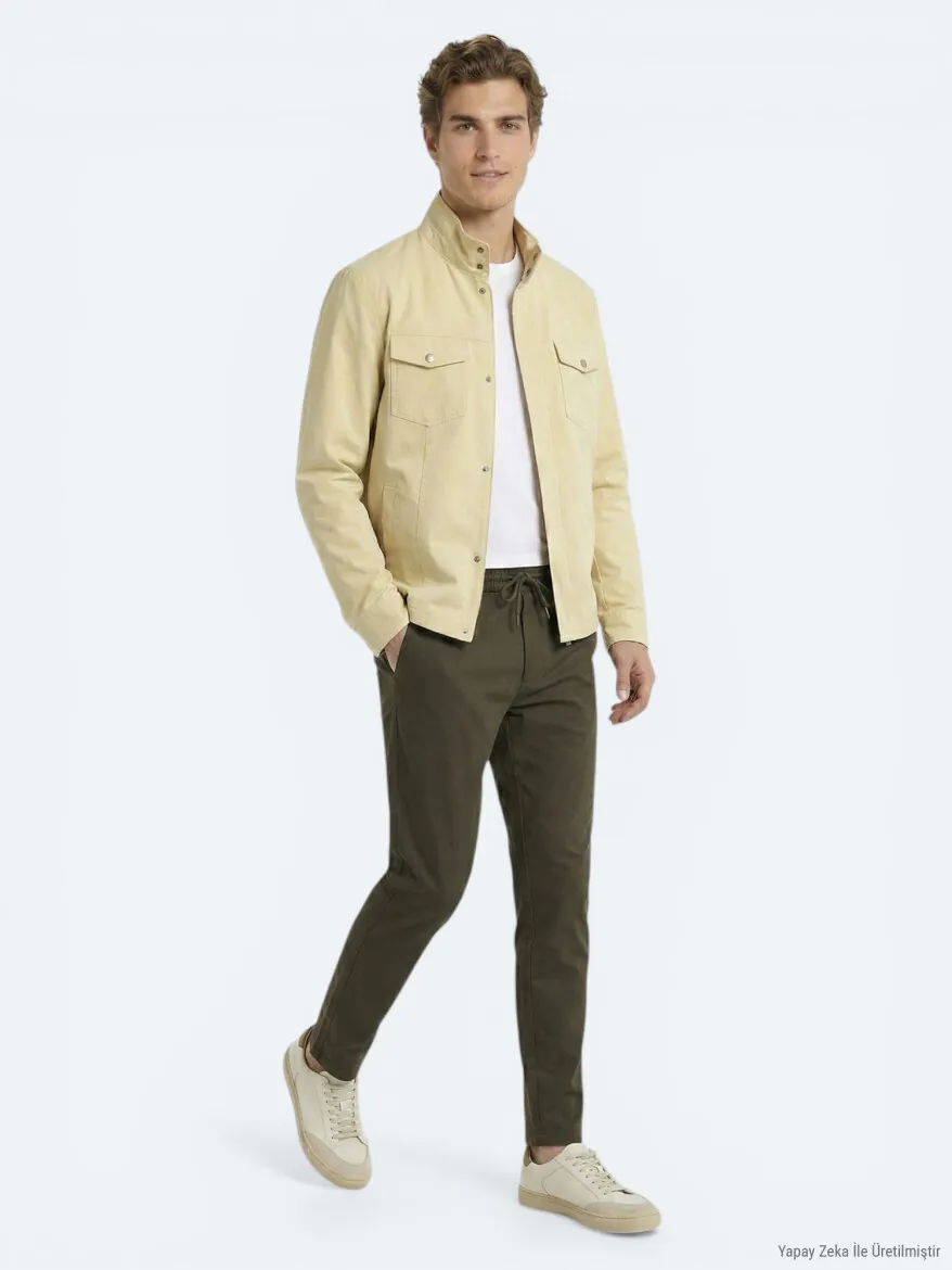 Lemon Mold Plain Regular Fit Lightweight Jacket - KİP
