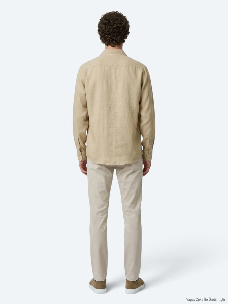 Lemon Mold Plain Regular Fit Long Weaving Casual Cotton Blended Shirt - 5