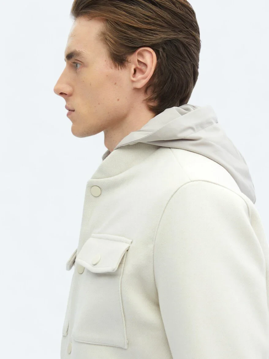 Light Beige Weaving Coat - 7