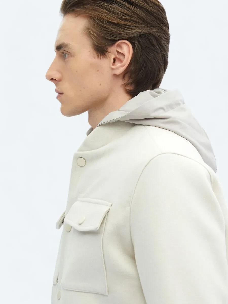 Light Beige Weaving Coat - 7