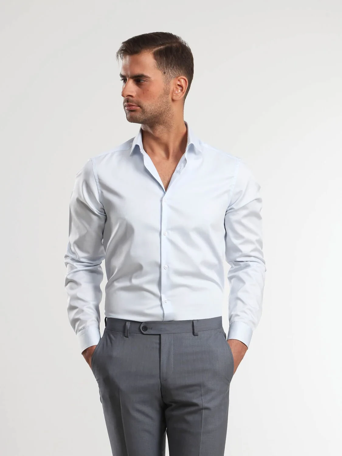 Light Blue 100% Cotton Shirt - 1