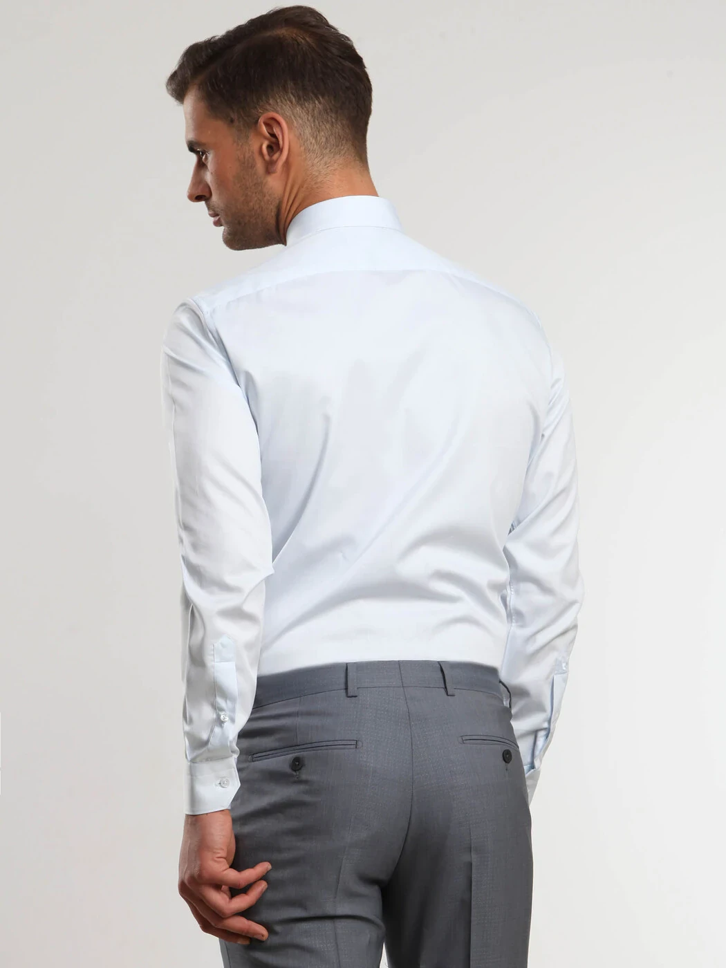 Light Blue 100% Cotton Shirt - 2
