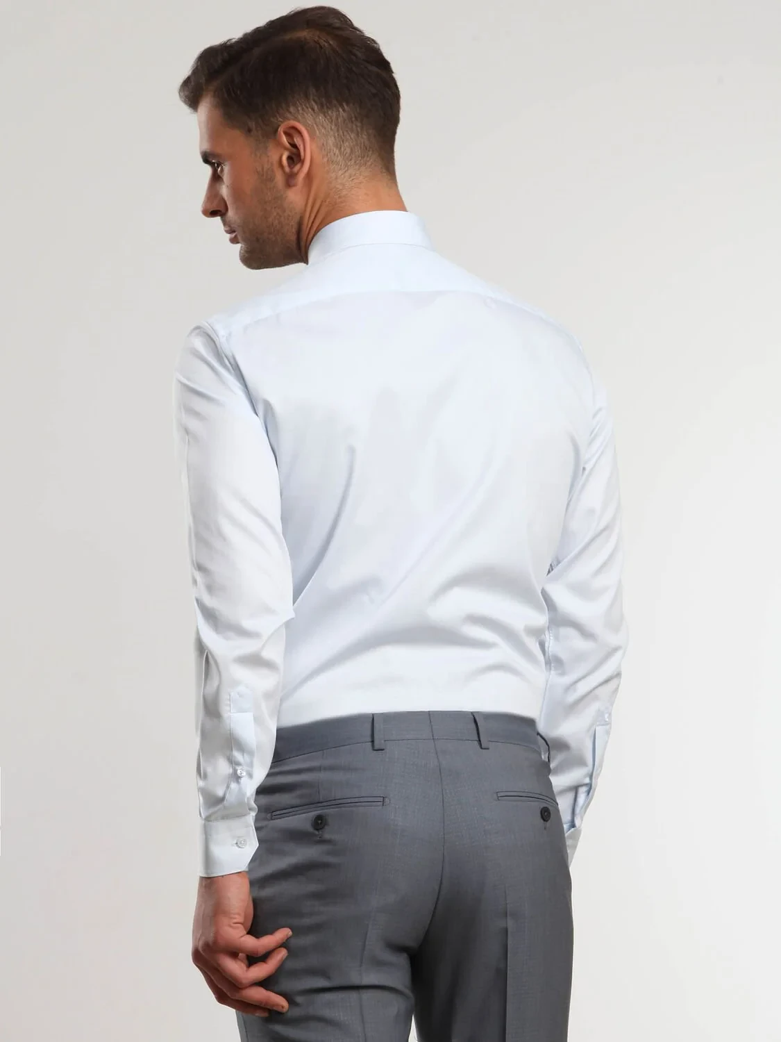 Light Blue 100% Cotton Shirt - 2