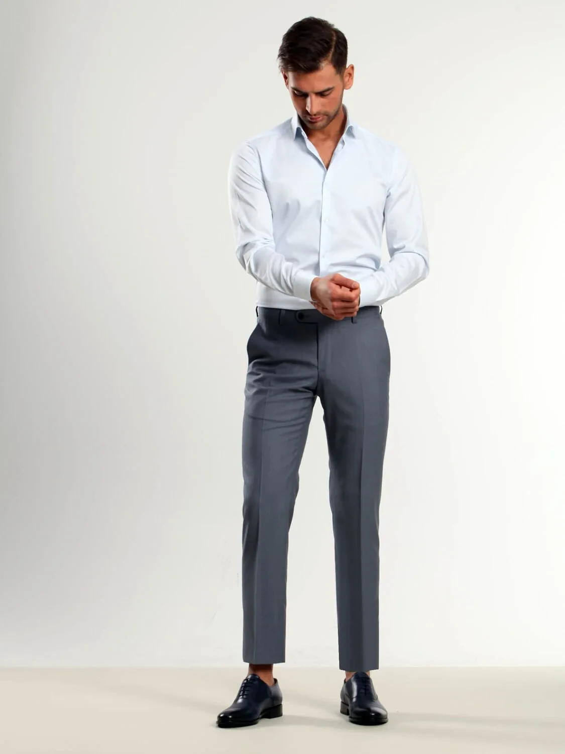 Light Blue 100% Cotton Shirt - 4