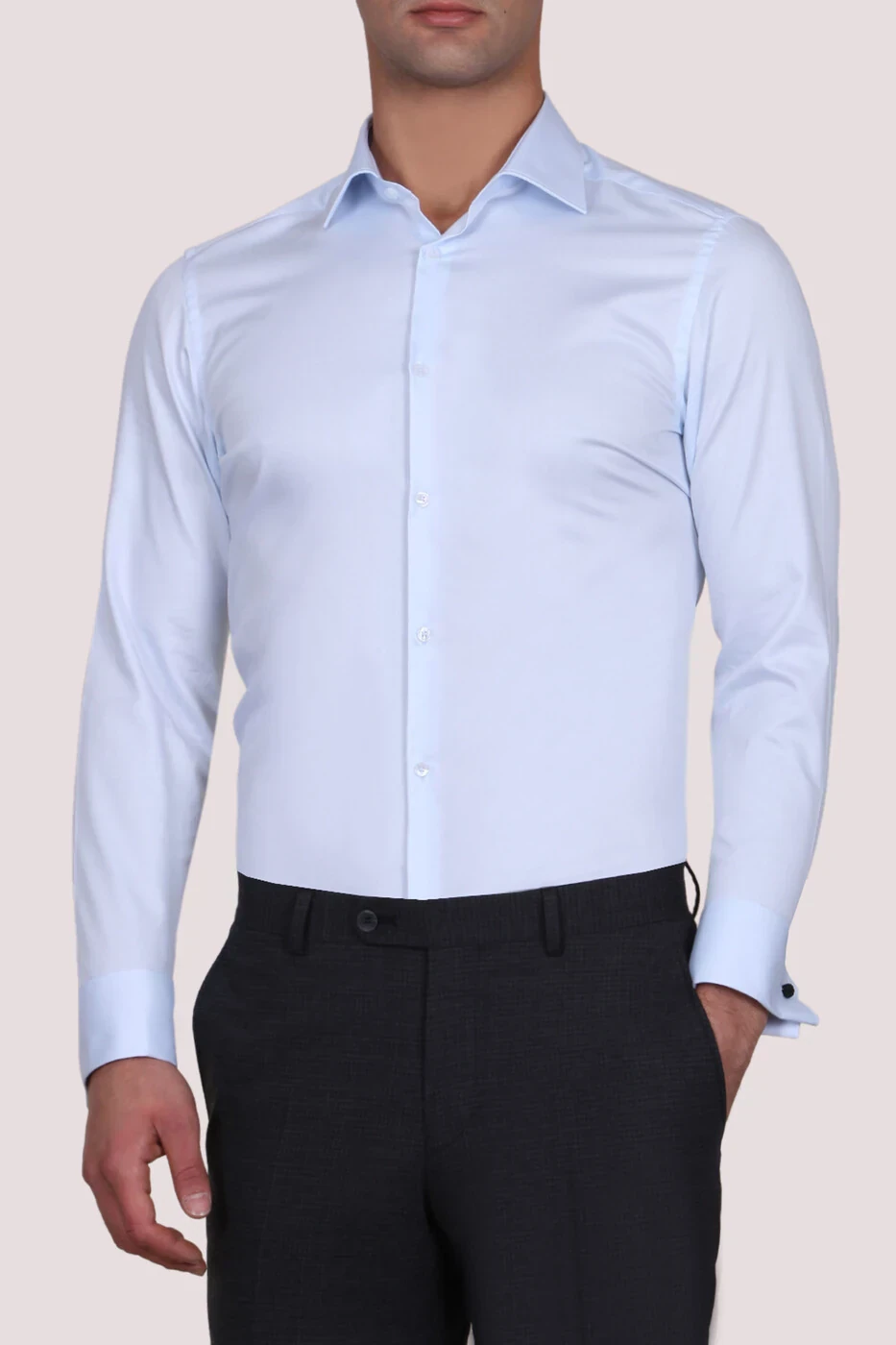 Light Blue 100% Cotton Shirt - 1