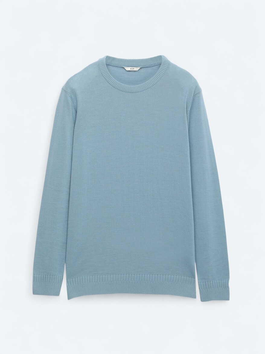 Light Blue Knitwear Sweatshirt - 6