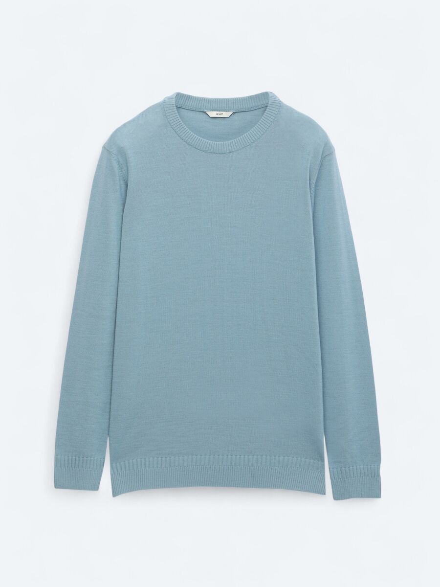 Light Blue Knitwear Sweatshirt - 6