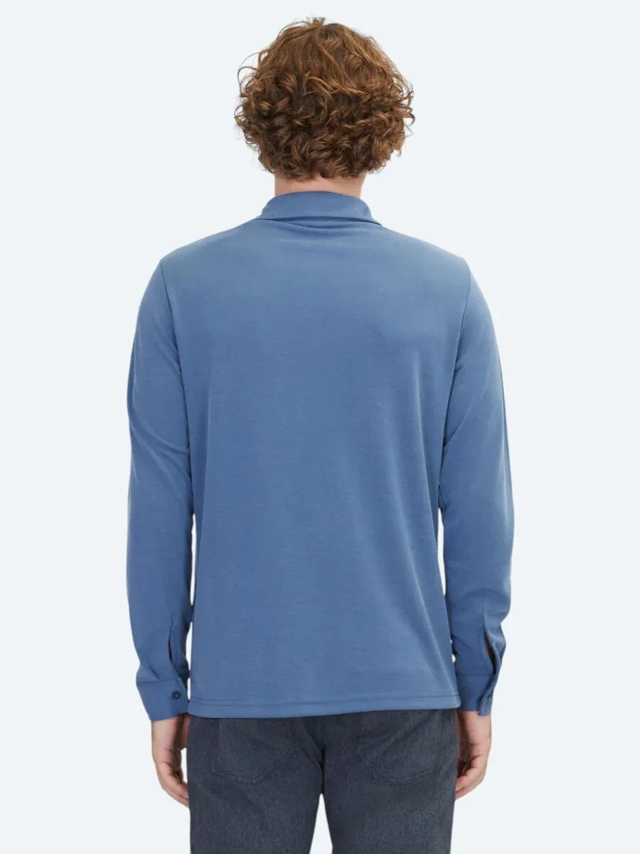 Light Blue Knitwear Sweatshirt - 4