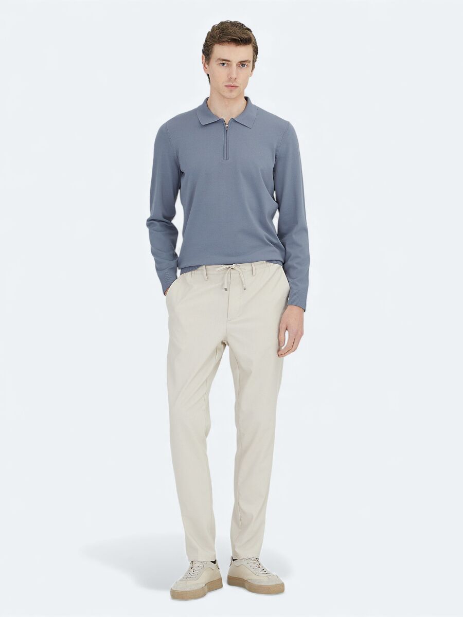 Light Blue Knitwear Sweatshirt - 2