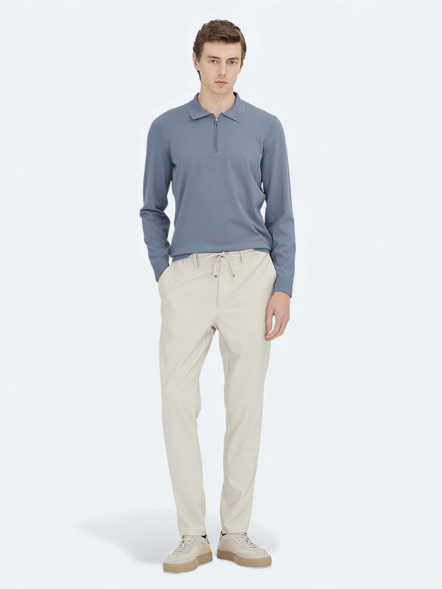 Light Blue Knitwear Sweatshirt - KİP