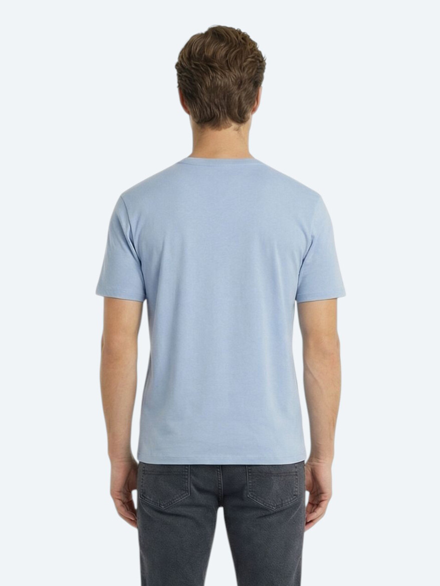 Light Blue Plain 100% Cotton T-Shirt 