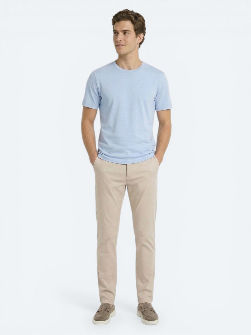 Light Blue Plain T-Shirt - 3