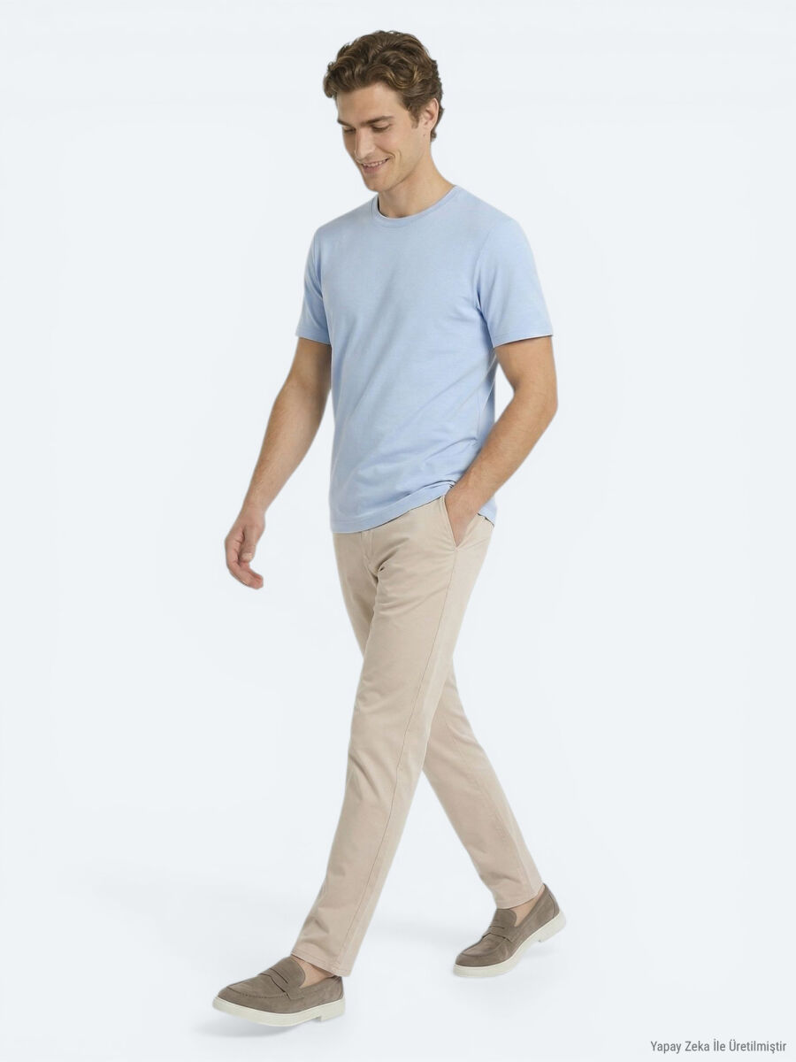 Light Blue Plain T-Shirt - 2