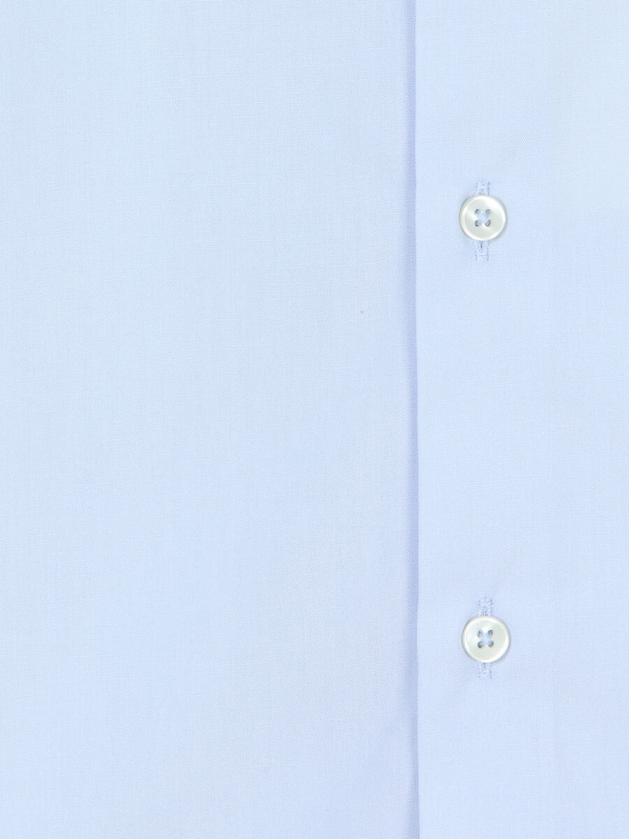 Light Blue Striped Regular Fit Long Weaving Casual Cotton Blended Shirt - 10