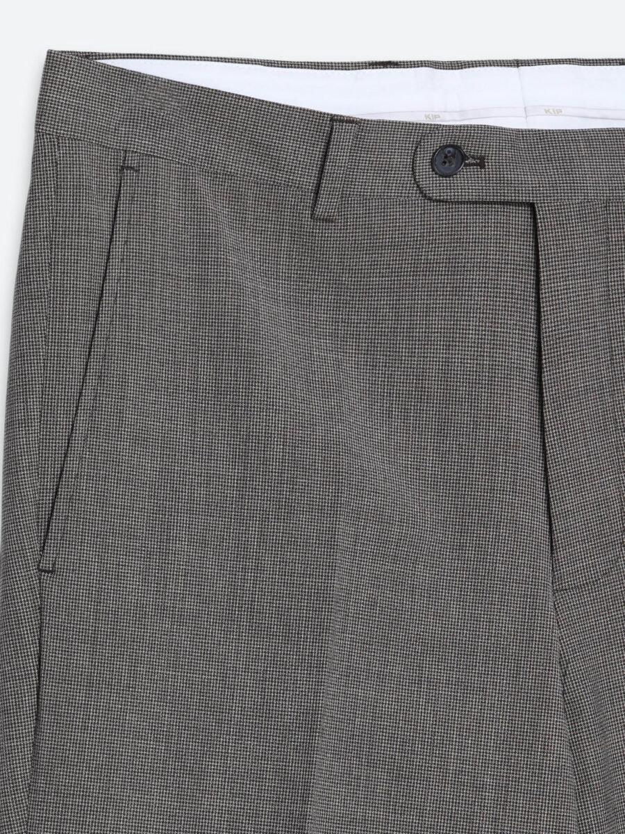 Light Brown Modern Fit Wool Blended Suit - 10