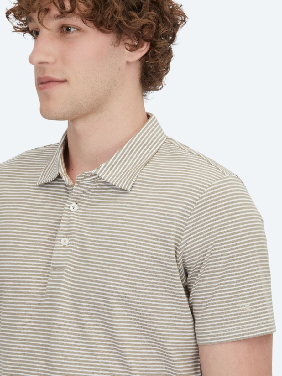 Light Brown Polo Neck 100% Cotton T-Shirt - 4