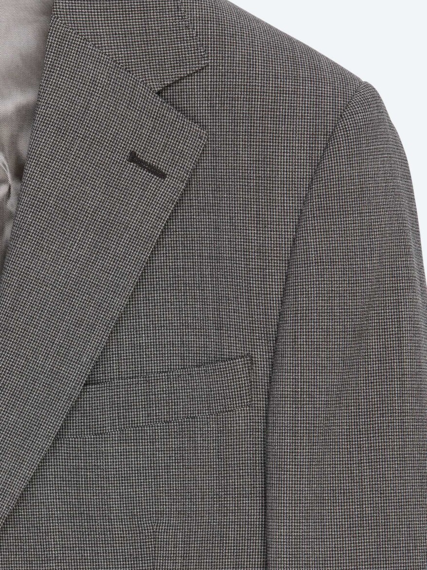 Light Brown Wool Blended Suit - 4