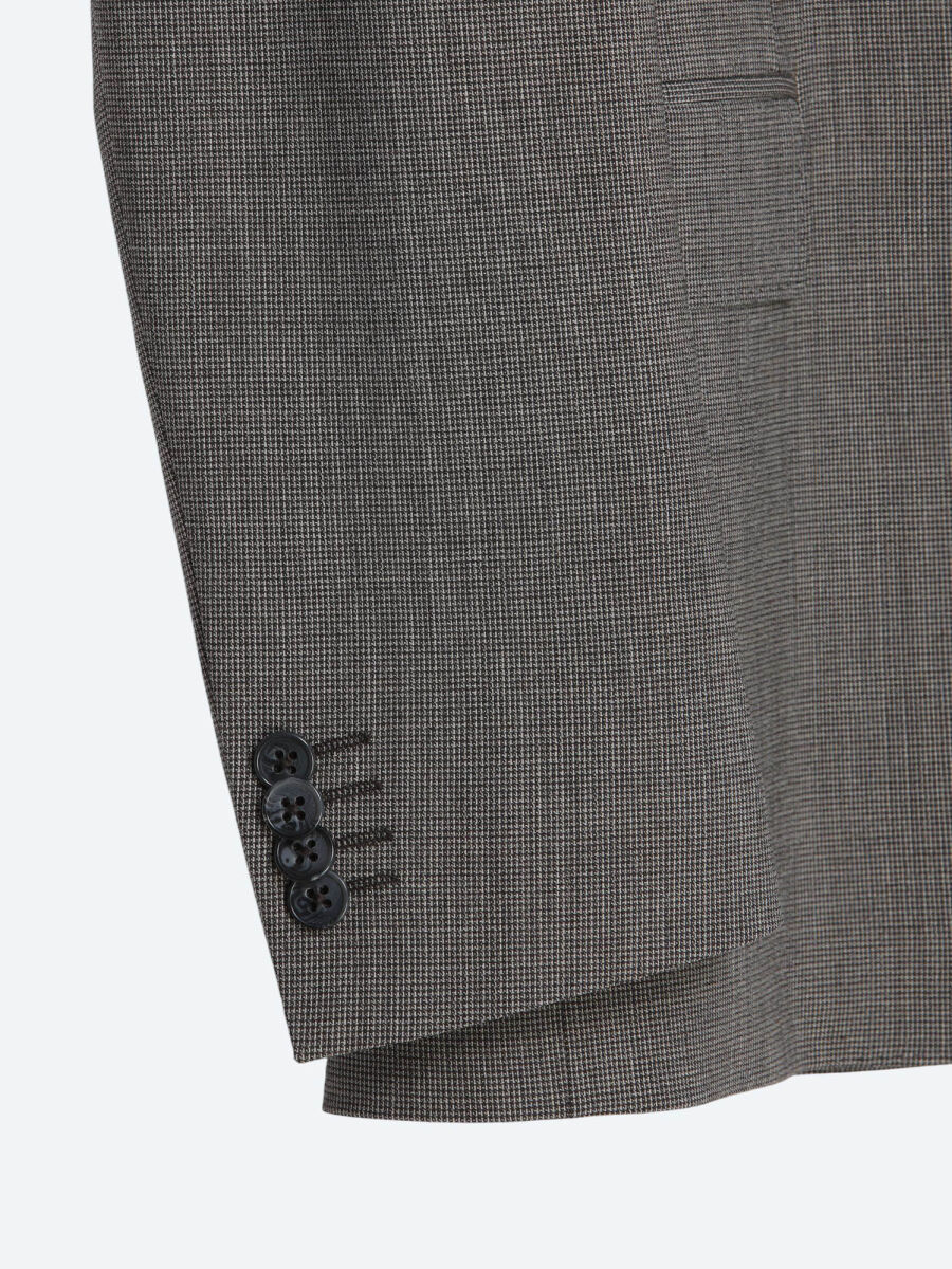 Light Brown Wool Blended Suit - 5