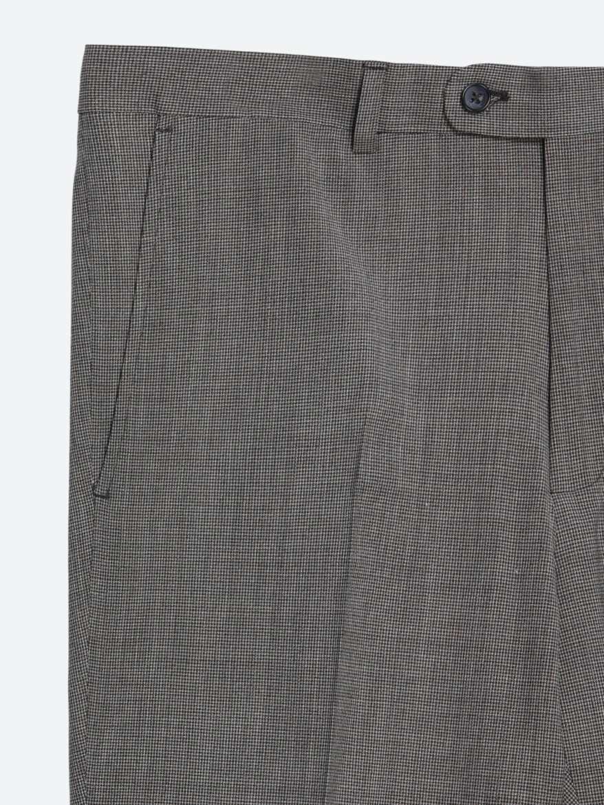 Light Brown Wool Blended Suit - 6