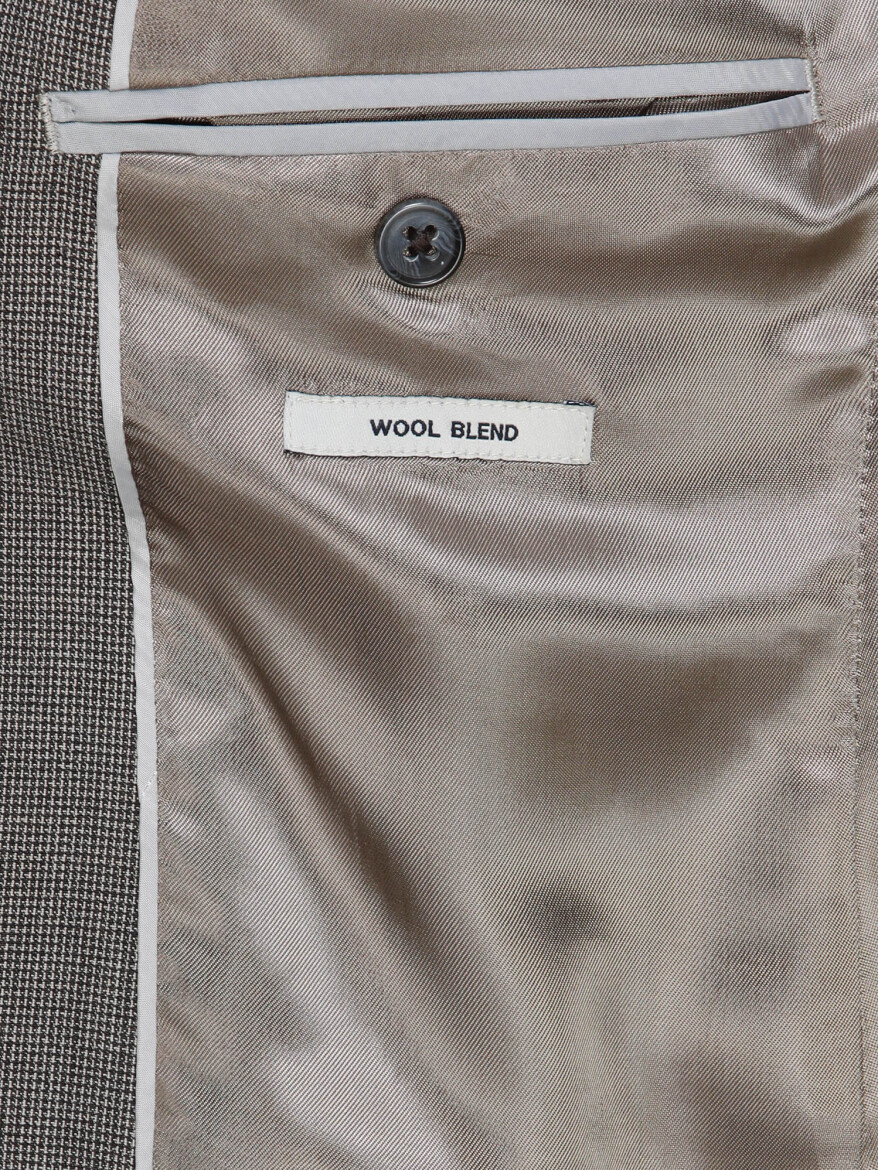 Light Brown Wool Blended Suit - 7