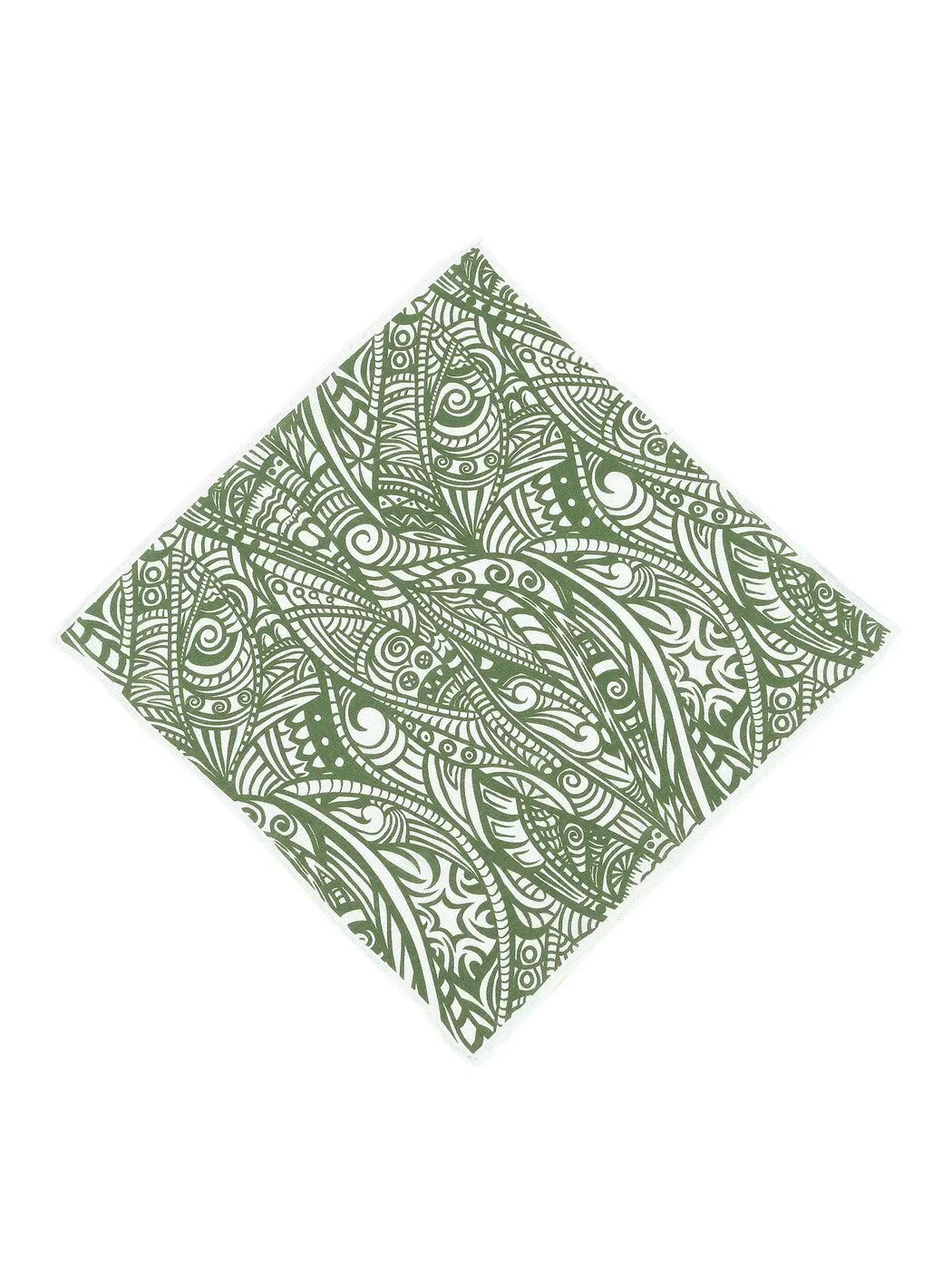 Light Green %100 Keten Handkerchief 
