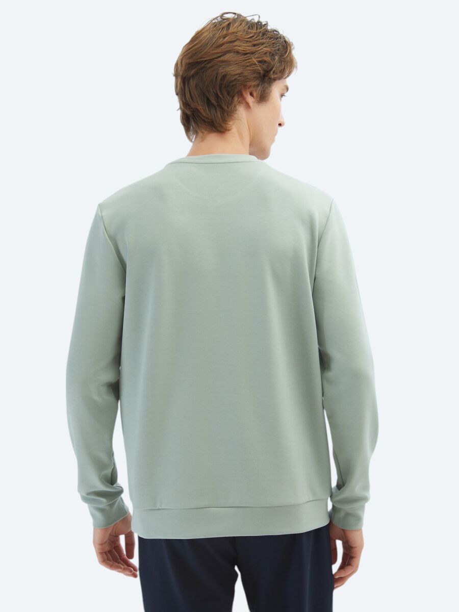 Light Green Crew Neck Sweatshirt - 6