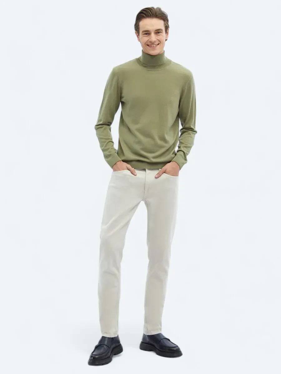 Light Green Knitwear Sweatshirt - 2