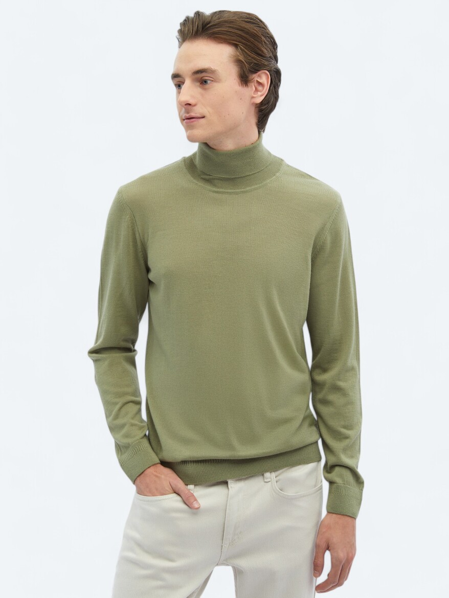 Light Green Knitwear Sweatshirt 