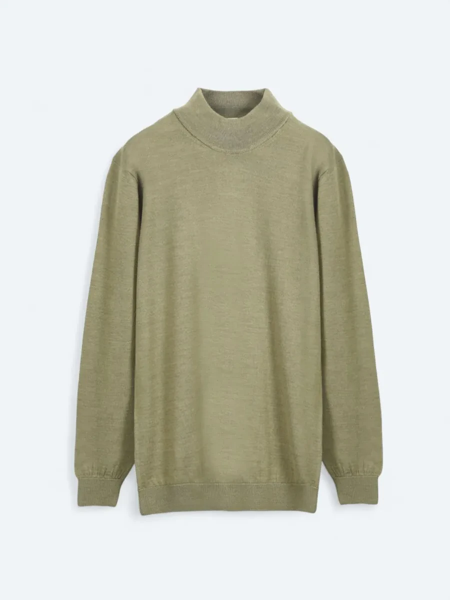 Light Green Knitwear Sweatshirt - 1