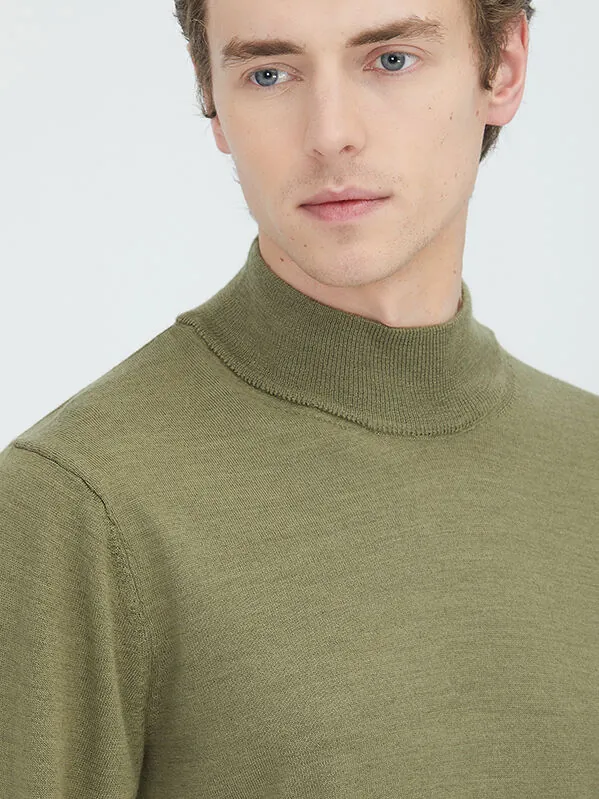 Light Green Knitwear Sweatshirt - 3