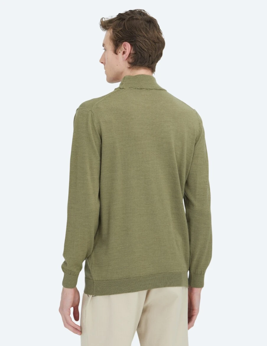 Light Green Knitwear Sweatshirt - 5