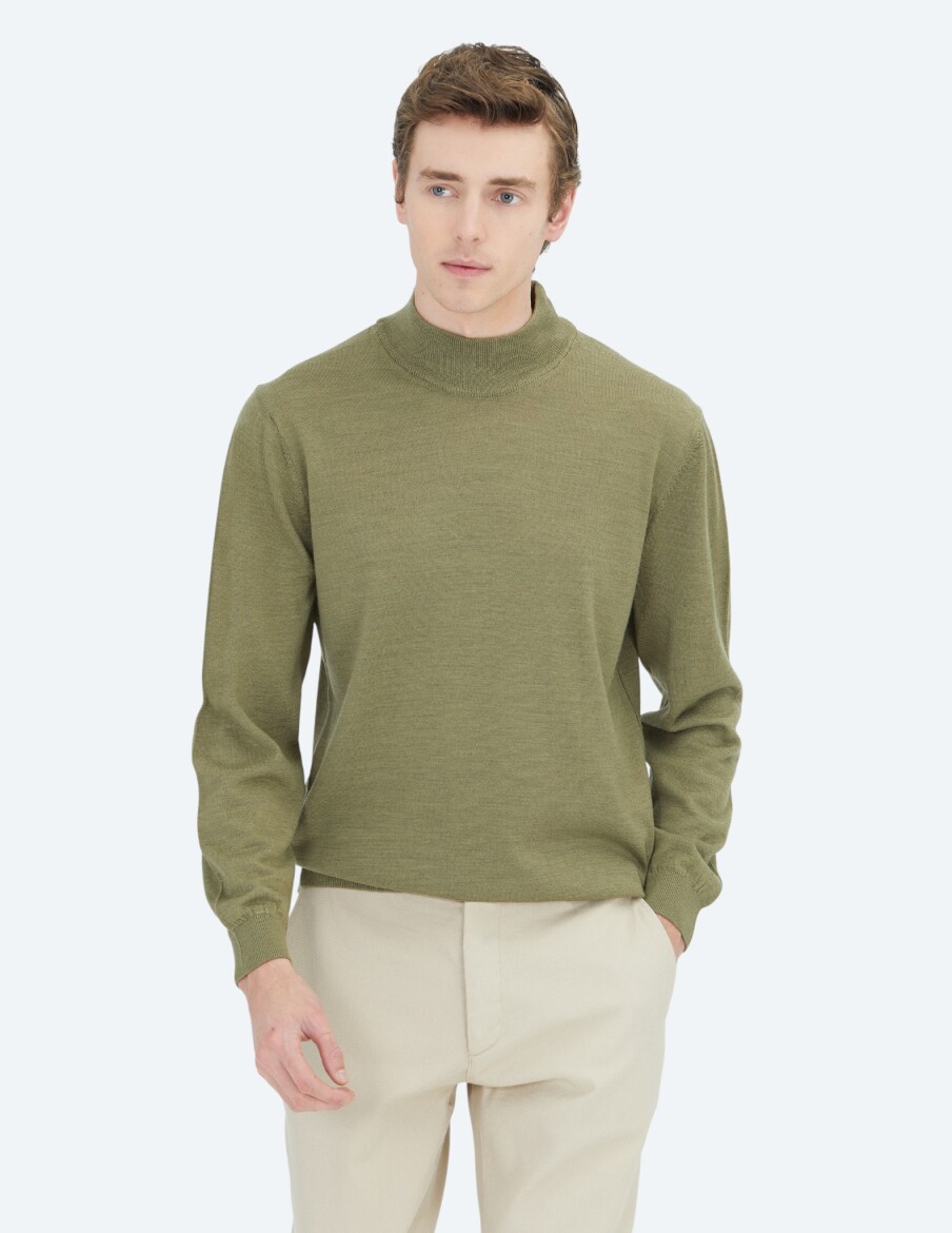 Light Green Knitwear Sweatshirt 