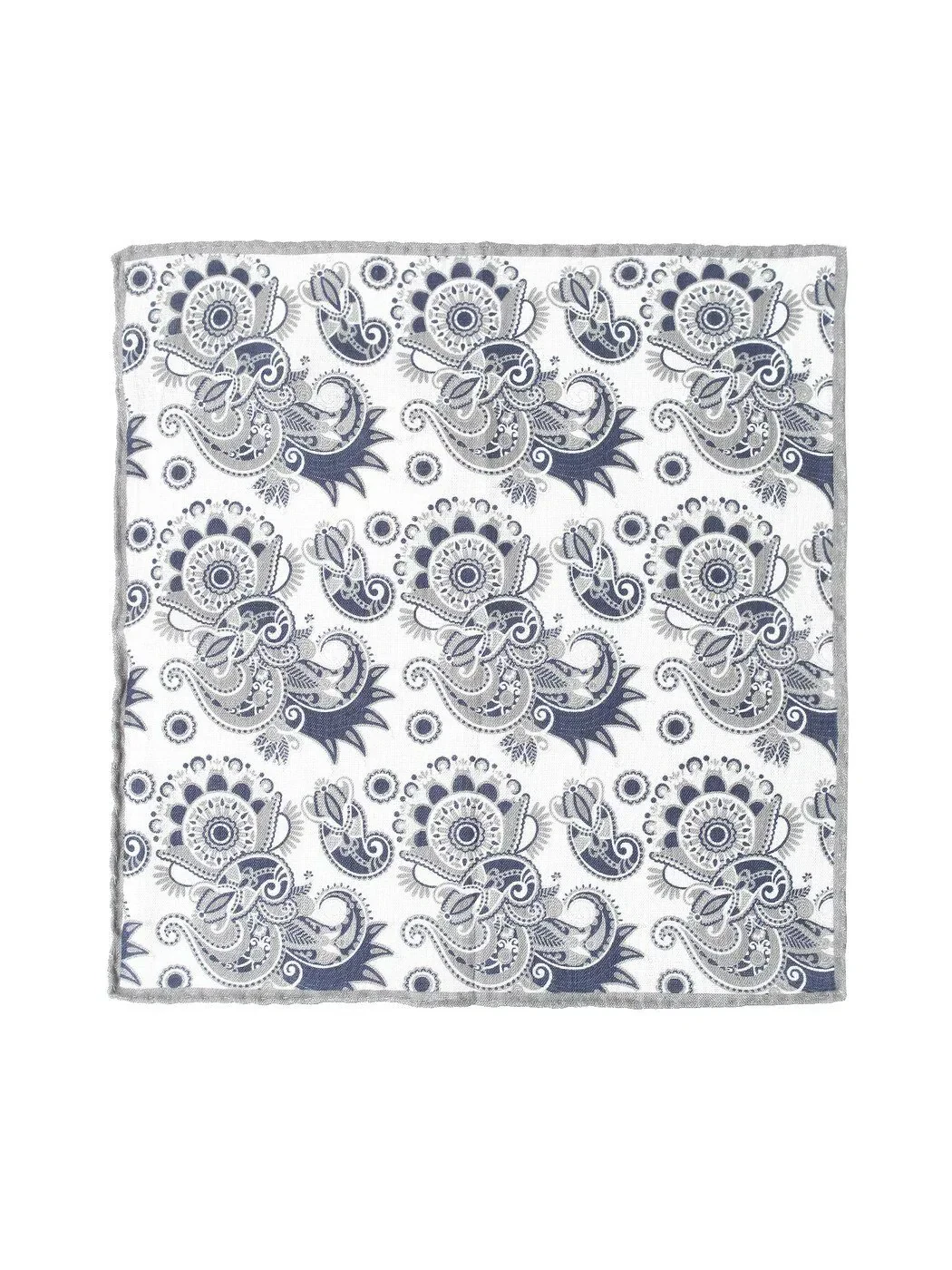 Light Grey %100 Keten Handkerchief 